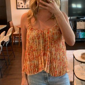 BCBGeneration Floral Pleated Tank